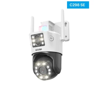 4K 8MP Dual-Lens(2x4MP) Wired Wi-Fi PTZ Security Camera Outdoor with Wide Angle