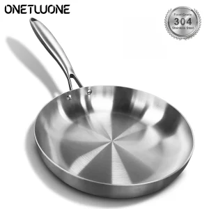 304 Stainless Steel Frying Pan, NonStick