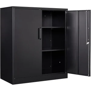 Metal Garage Storage Cabinet with 2 Doors and 2 Adjustable Shelves - 35.5"