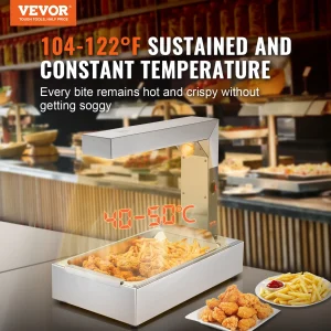 Commercial Food Heating Lamp Electric Stainless Steel Countertop